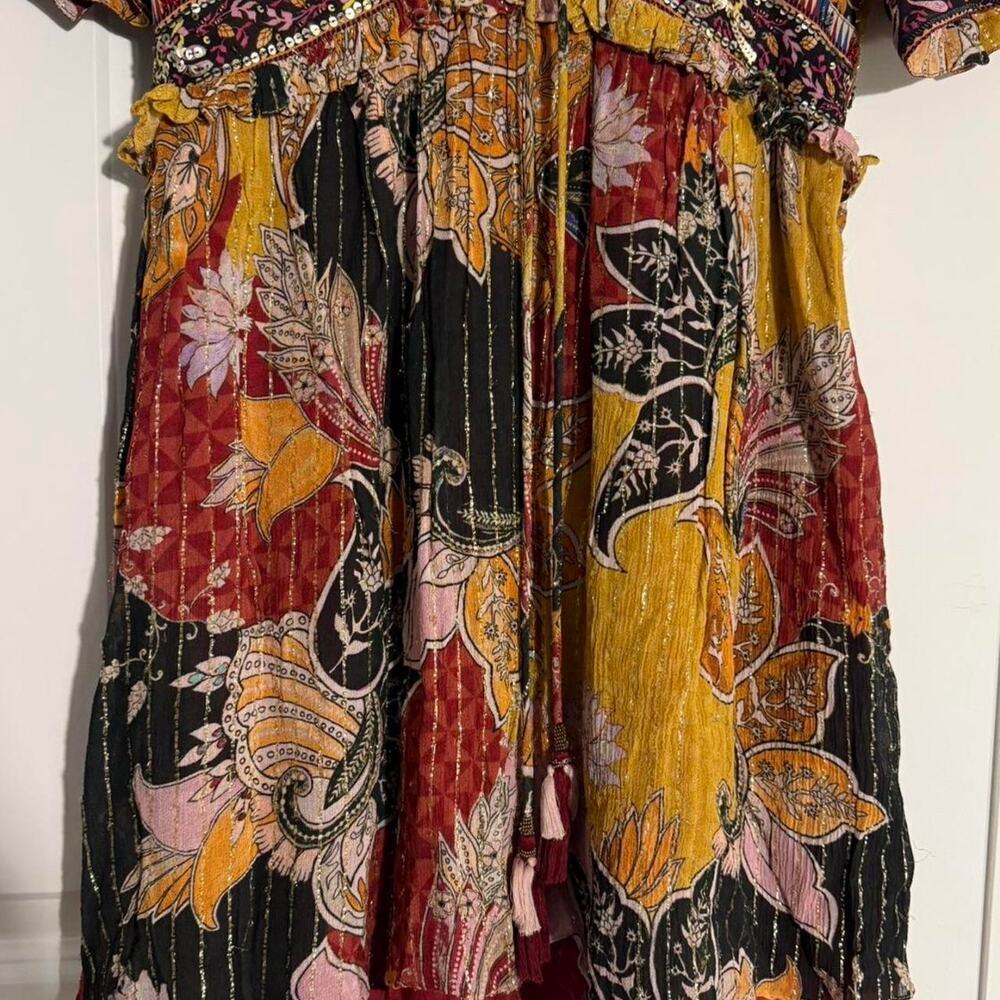 Verb for Anthropologie multicoloured mini dress with ruffle details - Picture 6 of 7